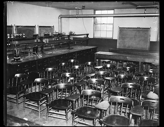 Rows of Chairs in a Laboratory Classroom