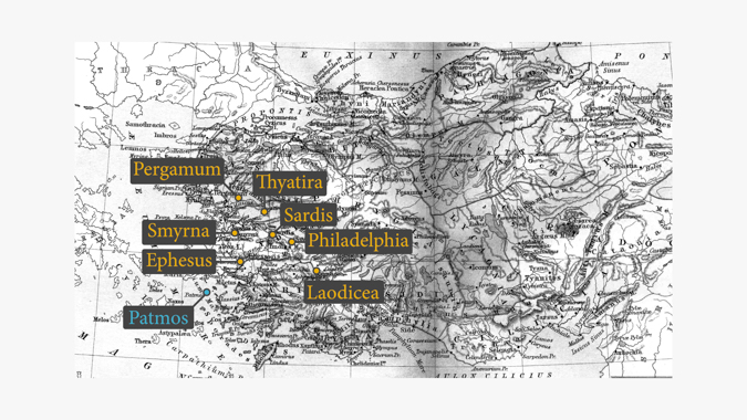 Map of the Seven Churches from Revelation