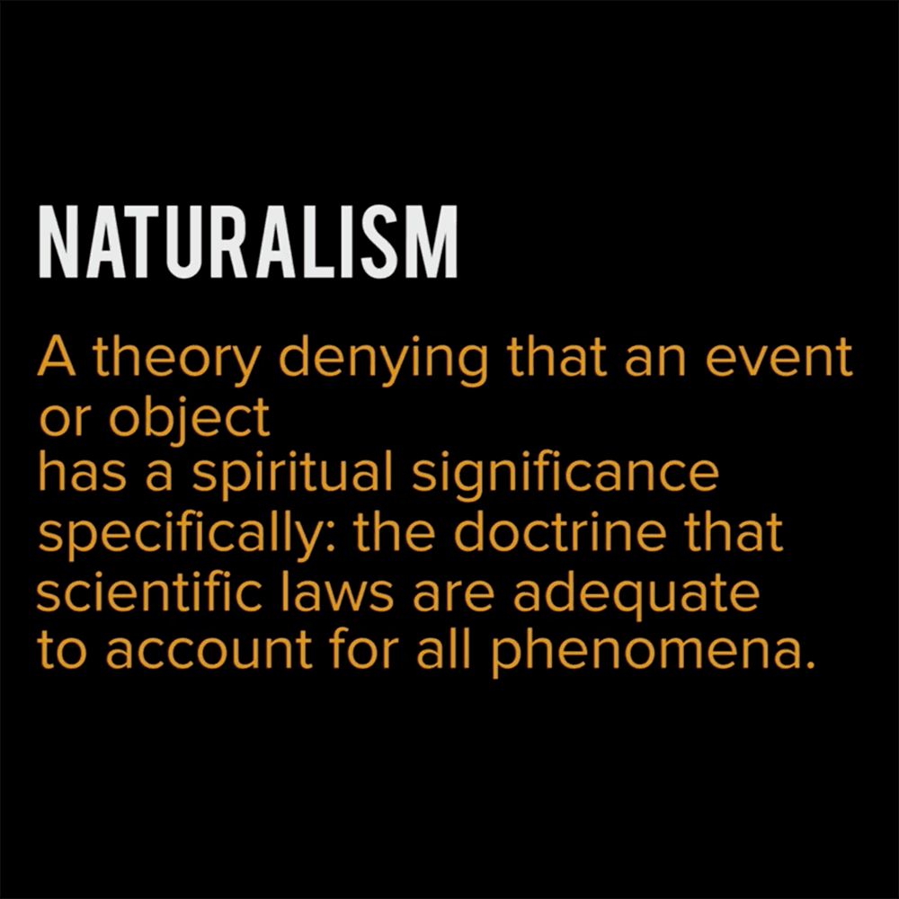 Definition of Naturalism from Mining for God