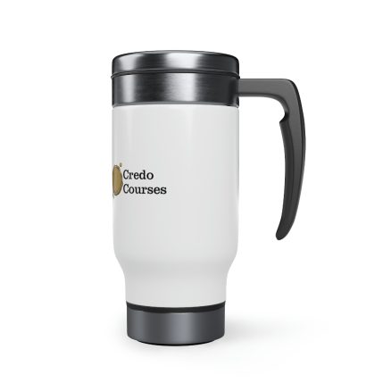 Trinity/Credo Courses Stainless Steel Travel Mug with Handle, 14oz - Image 4