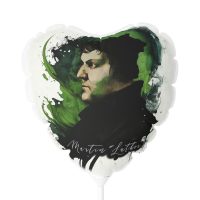 Martin Luther Balloon (Round and Heart-shaped), 11"